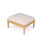 Christopher Knight Home Kate Patio Akazienholz Loungesessel- und Ottoman-Set mit wasserabweisenden Kissen