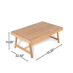 Christopher Knight Home Shane 3-teiliges rustikales Terrassen-Set aus Akazienholz mit Lamellendesign und Polsterung