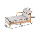 Christopher Knight Home Shane 3-teiliges rustikales Terrassen-Set aus Akazienholz mit Lamellendesign und Polsterung