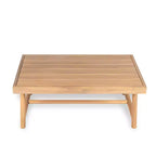 Christopher Knight Home Shane 3-teiliges rustikales Terrassen-Set aus Akazienholz mit Lamellendesign und Polsterung