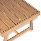 Christopher Knight Home Shane 3-teiliges rustikales Terrassen-Set aus Akazienholz mit Lamellendesign und Polsterung