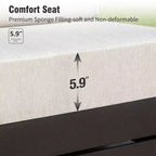 Captiva Designs Outdoor Patio Modulares Ecksofa Konversationsset mit tiefen Kissen und Holztisch