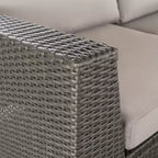 Christopher Knight Home Santa Rosa Outdoor Loungeset aus Polyrattan mit 4 Sitzplätzen und Kissen