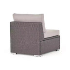 Christopher Knight Home Julie Outdoor Loungemöbel-Set aus Polyrattan, 5-teilig mit Kissen
