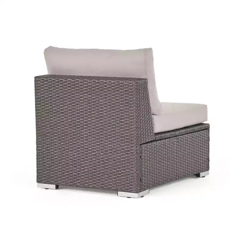 Christopher Knight Home Julie Outdoor Loungemöbel-Set aus Polyrattan, 5-teilig mit Kissen