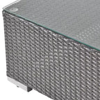 Christopher Knight Home Julie Outdoor Loungemöbel-Set aus Polyrattan, 5-teilig mit Kissen