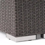 Christopher Knight Home Julie Outdoor Loungemöbel-Set aus Polyrattan, 5-teilig mit Kissen