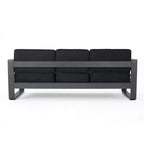 Christopher Knight Home Tiffany Outdoor Modernes 6-Sitzer-Sofaset mit Aluminiumrahmen und Couchtisch