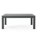 Christopher Knight Home Tiffany Outdoor Modernes 6-Sitzer-Sofaset mit Aluminiumrahmen und Couchtisch