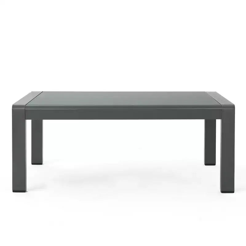 Christopher Knight Home Tiffany Outdoor Modernes 6-Sitzer-Sofaset mit Aluminiumrahmen und Couchtisch