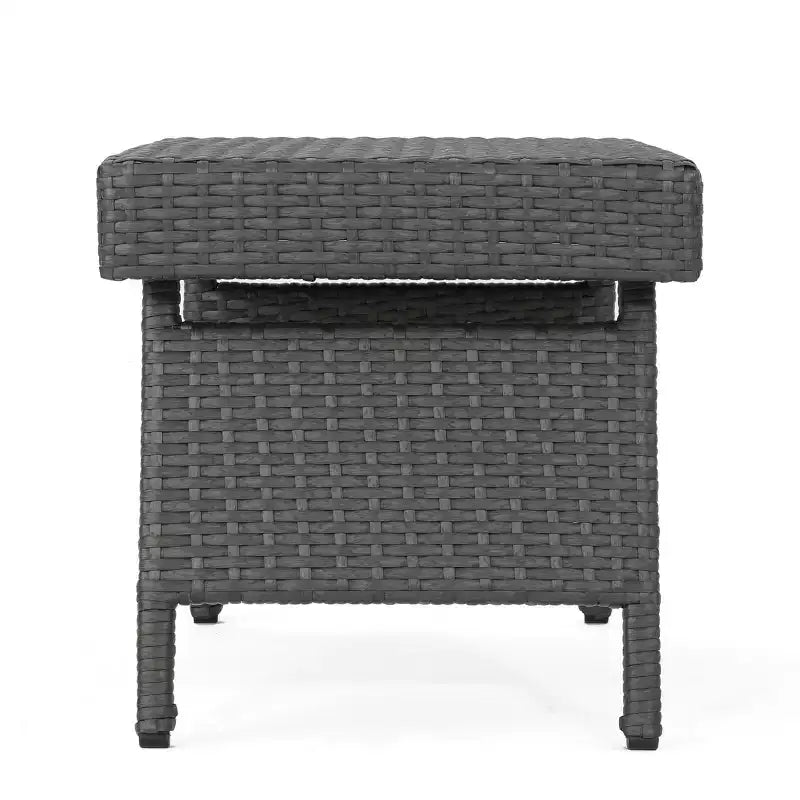 Christopher Knight Home Calvin 6-teiliges Loungeset für den Außenbereich aus Rattan und Eisen mit verstellbaren Chaiselongues und Klapptischen