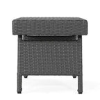 Christopher Knight Home Calvin 6-teiliges Loungeset für den Außenbereich aus Rattan und Eisen mit verstellbaren Chaiselongues und Klapptischen