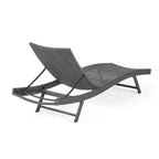 Christopher Knight Home Calvin 6-teiliges Loungeset für den Außenbereich aus Rattan und Eisen mit verstellbaren Chaiselongues und Klapptischen