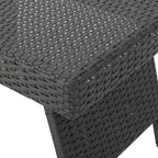 Christopher Knight Home Calvin 6-teiliges Loungeset für den Außenbereich aus Rattan und Eisen mit verstellbaren Chaiselongues und Klapptischen