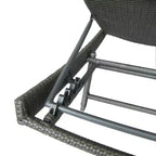 Christopher Knight Home Calvin 6-teiliges Loungeset für den Außenbereich aus Rattan und Eisen mit verstellbaren Chaiselongues und Klapptischen