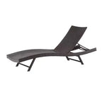 Christopher Knight Home Calvin 6-teiliges Loungeset für den Außenbereich aus Rattan und Eisen mit verstellbaren Chaiselongues und Klapptischen