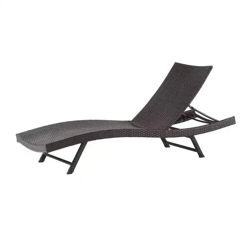 Christopher Knight Home Calvin 6-teiliges Loungeset für den Außenbereich aus Rattan und Eisen mit verstellbaren Chaiselongues und Klapptischen