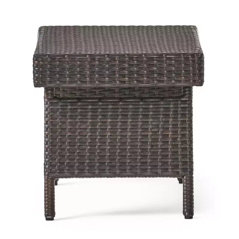 Christopher Knight Home Calvin 6-teiliges Loungeset für den Außenbereich aus Rattan und Eisen mit verstellbaren Chaiselongues und Klapptischen