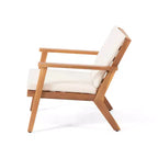 GDFStudio Avacyn Outdoor 4-Sitzer Chat-Set aus Akazienholz mit wasserabweisenden Kissen