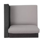 Christopher Knight Home Santa Rosa Outdoor 9-teiliges V-förmiges Rattan- und Aluminium-Ecksofa-Set mit Kissen