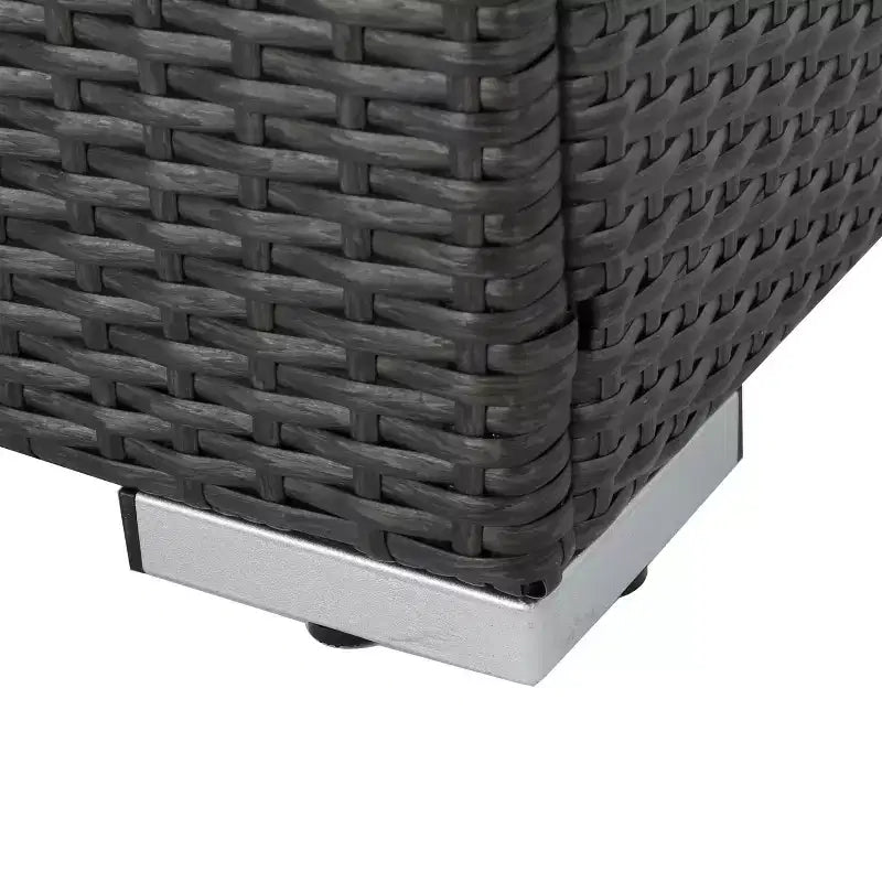 Christopher Knight Home Santa Rosa Outdoor 9-teiliges V-förmiges Rattan- und Aluminium-Ecksofa-Set mit Kissen