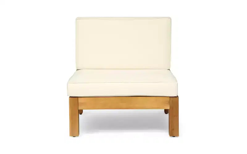 Christopher Knight Home Dominic 8-teiliges Outdoor U-förmiges Sektional-Sitzset aus Akazienholz mit Kissen