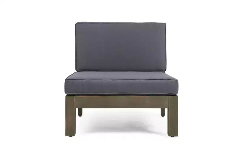 Christopher Knight Home Dominic 8-teiliges Outdoor U-förmiges Sektional-Sitzset aus Akazienholz mit Kissen