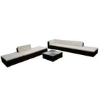 vidaXL 8-teiliges Loungeset für den Außenbereich mit Kissen Polyrattan Braun