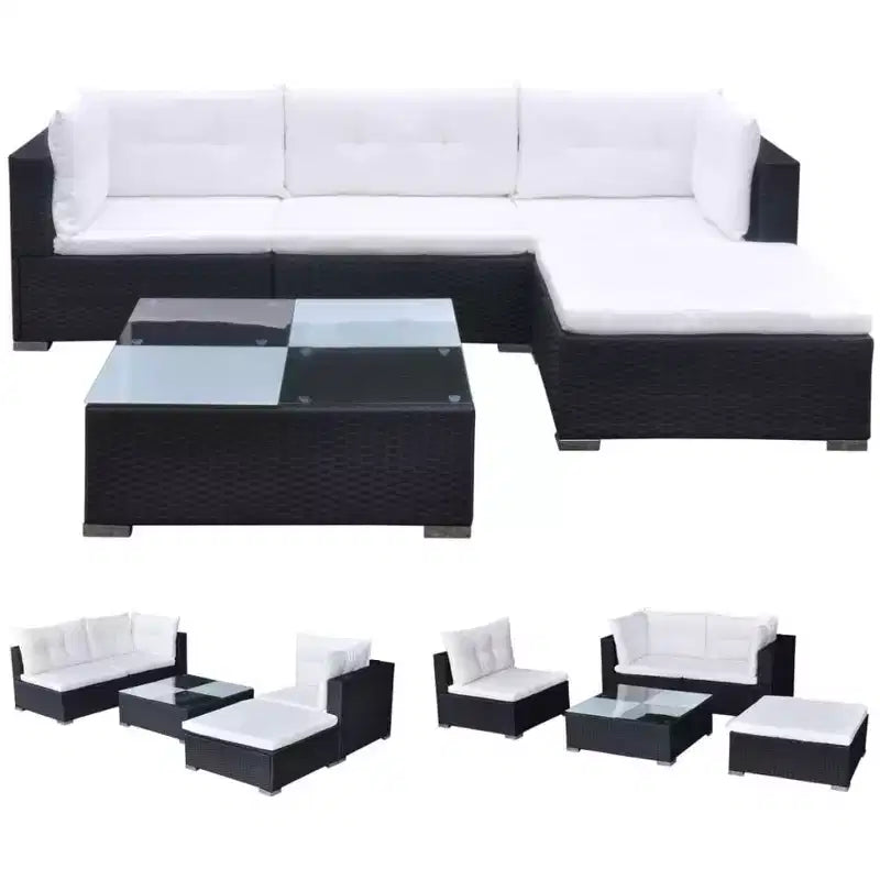 vidaXL Lounge Set Black