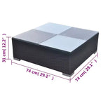 vidaXL Lounge-Set Schwarz