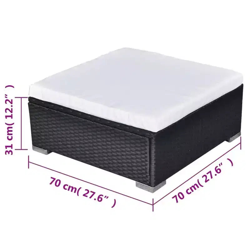 vidaXL Lounge-Set Schwarz