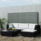 vidaXL Lounge-Set Schwarz