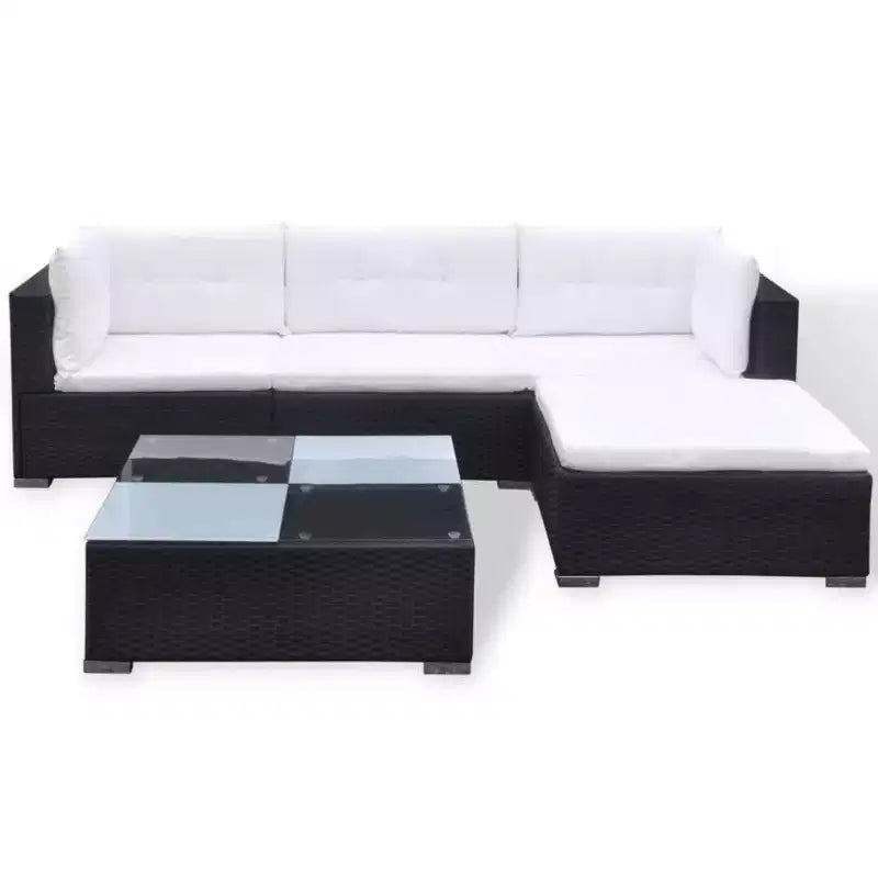 vidaXL Lounge-Set Schwarz