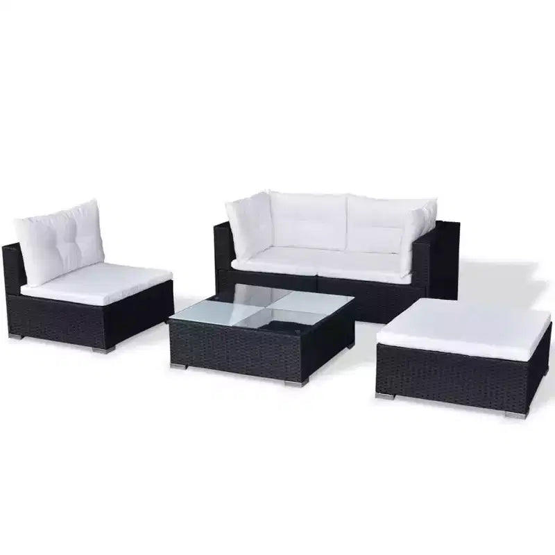 vidaXL Lounge-Set Schwarz