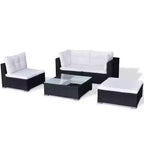 vidaXL Lounge-Set Schwarz