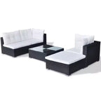vidaXL Lounge-Set Schwarz