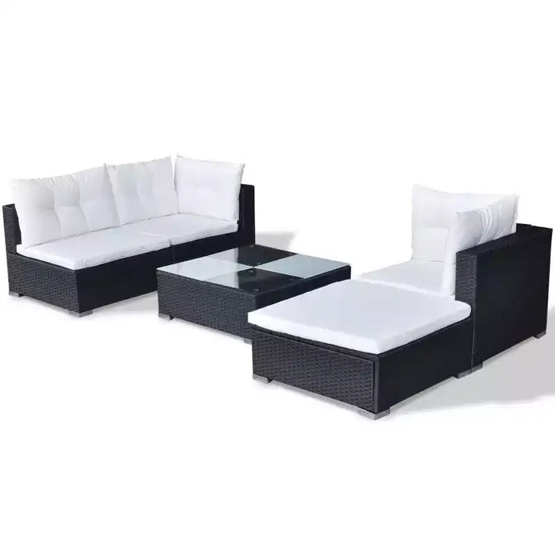 vidaXL Lounge-Set Schwarz