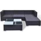 vidaXL Lounge-Set Schwarz