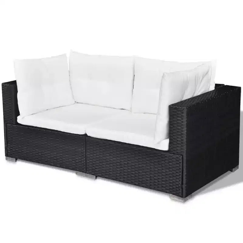 vidaXL Lounge-Set Schwarz