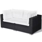 vidaXL Lounge-Set Schwarz
