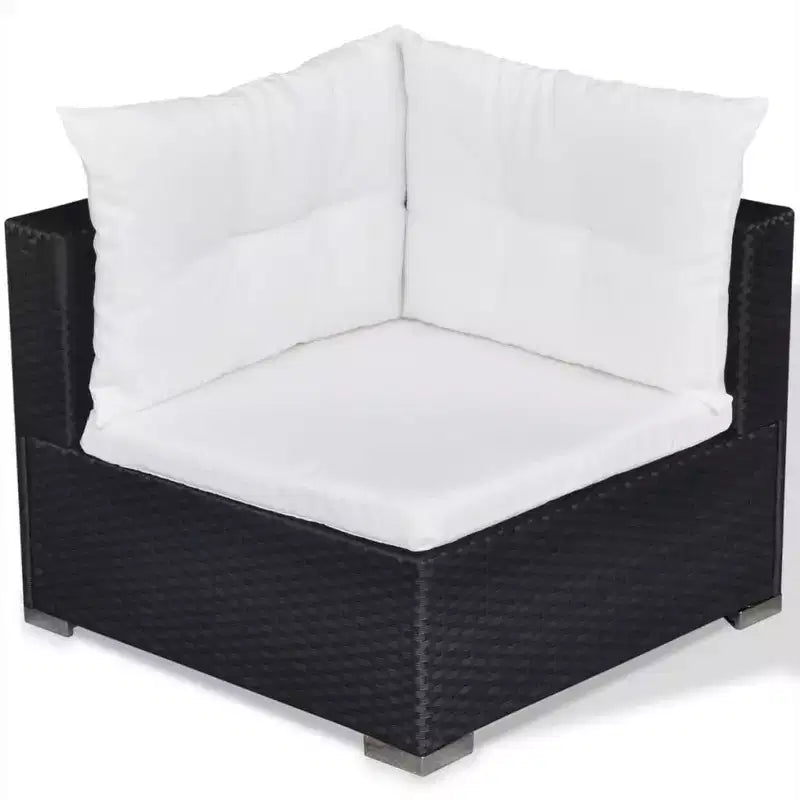 vidaXL Lounge-Set Schwarz