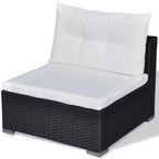 vidaXL Lounge-Set Schwarz