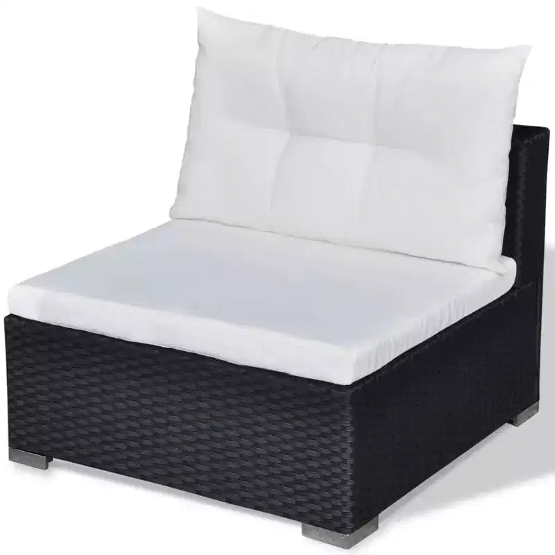 vidaXL Lounge-Set Schwarz