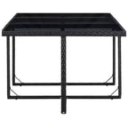 vidaXL Gartenmöbel-Essgruppe – 11-teiliges schwarzes Polyrattan mit Kissen, Glasplatte – stilvoll, langlebig, pflegeleicht, Gartenmöbel für draußen