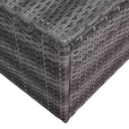 vidaXL Sofagarnitur 5-teilig Grau PE-Rattan, pulverbeschichteter Stahl, Glas
