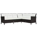 vidaXL Garden Furniture Set Brown, Cream White