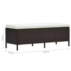 vidaXL Gartenmöbel-Set Braun, Creme-Weiß