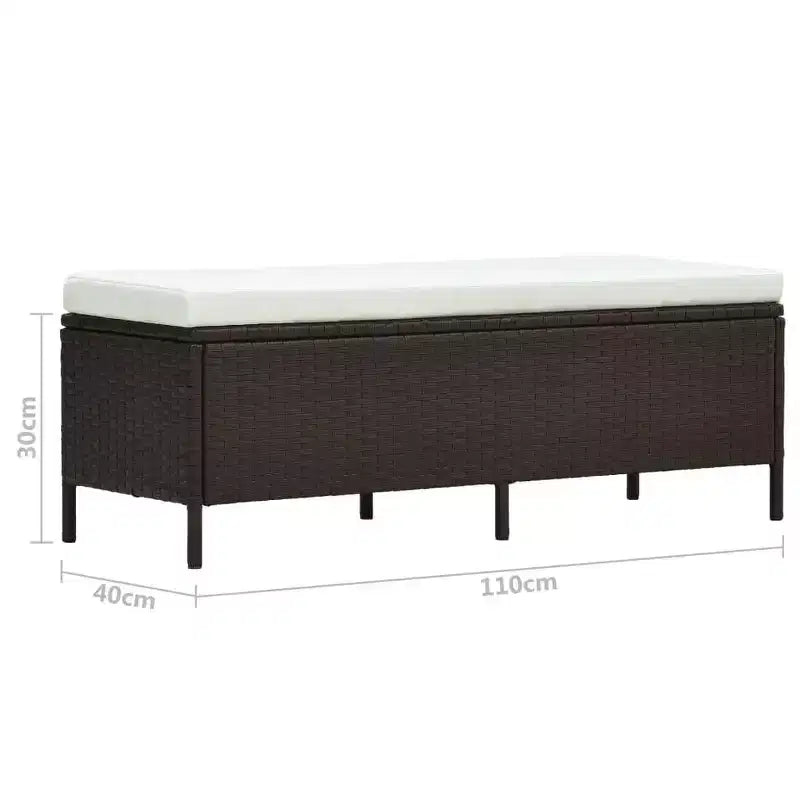 vidaXL Gartenmöbel-Set Braun, Creme-Weiß