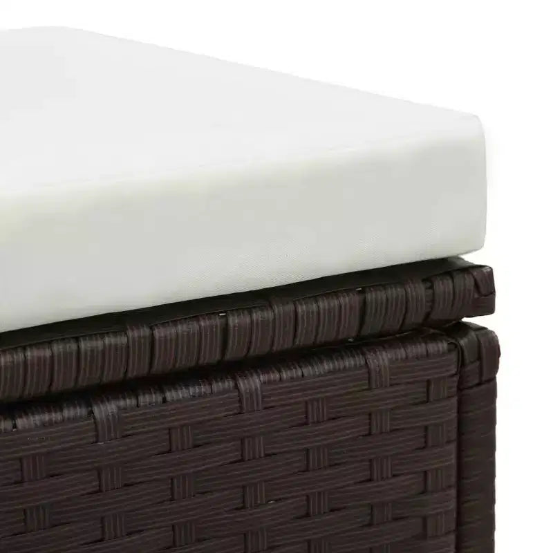 vidaXL Gartenmöbel-Set Braun, Creme-Weiß