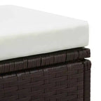 vidaXL Gartenmöbel-Set Braun, Creme-Weiß